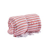 funky terry towel - peach stripe